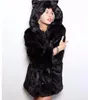 Men's Fur European And American Autumn Winter Hooded Faux Coat Mid-length Couple