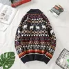 Men's Sweaters 2023 Spring Light Luxury Fashion Ethnic Sweater Men Korean Knitwear Loose Round Neck All-match Boutique Clothing