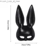 Party Masks Colorful Bunny Ears Mask Masquerade Cosplay Mask Sexig Woman Anime Costume Party Props Halloween Carnival Dress Up Accessories Q231007