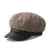 Kagenmo женская зимняя восьмиугольная шапка на толстом меху, сохраняющая тепло, уличный козырек для прогулок, женские универсальные легкие хорошие шерстяные береты284F