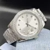 رولاكس مشاهدة الساعات الماس الفاخرة ICE Out Diamond Ro Lex Watch for Lady Hombre Montre Luxe Femme Montre de Automatize Automatize Date Just Mechanical Luminous D Hbxm