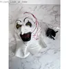 Masques de fête Masque de clown Bloody Terrifier Art Le Cosplay Creepy Horreur Démon Mal Joker Chapeau Latex Casque Halloween Costume Props Fête Q231007