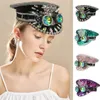 Party Hats Captain Hat Hat Shining Crystals Blising Goggles Oficer Hat for Party Wholesale 231007