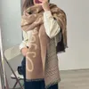 Designer Scarf Lowewe Fashion Luxury Top Quality Windproof Warm Yang Mi's Checked Scarf Imitated Cashmere Broadcast In Autumn And Winter Couples And Students Wear