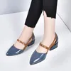 Sapatos de vestido sandálias femininas moda confortável elegante salto alto apontado cor sólida versátil anti deslizamento 2023 verão