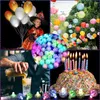 Party Masks 50/100st Balloon Light Round Ball LED Balloon Light White Mini Flash Lamps For Lantern Christmas Party Home Decoration Lighting Q231007