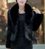 Women's Fur Faux Fur Women imitation fur coats tops fashion slim fur outwear Ladies short soft fur collar rabbit fur coat overcoats autumn winter 231006