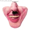 Party Masks Adult Face masks Clown Latex Mask Joy Cosplay Props Humorous Elastic Band Half Face Halloween Party Mask Funny Scary Performance Q231007