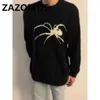 Maglioni da uomo ZAZOMDE Maglione invernale in cashmere da uomo Modello ragno Pullover lavorato a maglia Maglione Hip Hop Harajuku Gotico Streetwear Maglione caldo Uomo 231007