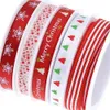 Christmas Decorations 5 Roll Christmas Ribbons Holiday Satin Gift Wrapping DIY Craft for Festival Decoration 231006