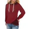 Pulls pour femmes Design Sense Couleur correspondant chapeau corde tissu zippé sweat à capuche femme sweat zippé sweats à capuche pour