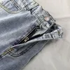 Jeans da donna 2023 pantaloni coreani lunghi dritti a vita alta a gamba larga sottili e alti