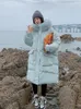 Frauengrabenmäntel 2023 Frauen Baumwolle Gefütterte Jacke Lange Winter Rollkragenmantel Warme Parkas Schnee Outwear Koreanische Lose Zima