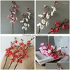 Flores decorativas grinaldas simation flor chinês clássico artificial ramo de ameixa casa banquete decoração falsa gota entrega jardim dhg92