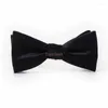 Bow Ties Bowtie Mens Wedding Adultable Adult Classic Accessories Coup Tie Business Party Black Pré-Tie MN89