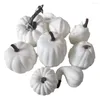 Dekorativa blommor 8st Artificial Pumpkins Decor Foam Pumpkin Harvest för Autumn Fall Wedding Thanksgiving Halloween Table