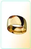 Anelli da sposa in oro da uomo larghi 8 mm con smalto alto Anelli da dito in titanio 316L riempiti in oro 22 carati per uomo MAI SBIANCAMENTO taglia USA 6141366764