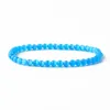 Charmarmband 4mm blå naturstenpärla för kvinnor reiki kvarts kristall lapis lazuli aquamarine aventurine armband smycken pulsera 231006