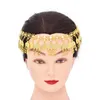 Grampos de cabelo dourado feminino jóias liga borla moeda declaração boêmio étnico hairpin encantos casamentos turco bandana feminina