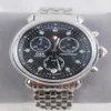 Verkaufe Fabriklieferant NEW DECO Quarz-Chronographen Silber CSX 36 Diamant-Zifferblatt Schwarzes Uhrenarmband MW03M00A0928292t