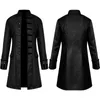 Trenchs pour hommes Manteau gothique Médiéval Jacquard Steampunk Vintage Carnaval Uniforme Col debout Cosplay Vêtements Halloween