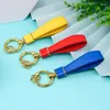 Keychains Colorful Crocodile Bracelet Key Chains For Women Fashion Leather Car Keychain Accessories High Quality Cowhide Pendant