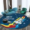 Teppiche Runder Flanellteppich für Kinder, Krabbelbodenmatte, Schlafzimmer, Nachttisch, Baby, niedliches Cartoon-Tier, Anti-Rutsch-Fußmatte 231006