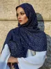 Abbigliamento etnico Sciarpa di lino in cotone glitterato Sciarpa da donna Hijab tinta unita Morbido turbante Scialle abbronzante stampato Scialli floreali Bandana africana