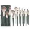 Outils de maquillage Pinceaux 14pcs Fondation Poudre Blush Fard à Paupières Correcteur Lèvres Yeux Maquillage Brosse Avec Sac Cosmétiques Outil de Beauté 231006