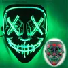 Tema Costume Halloween Maschera al neon Maschera LED Maschera Maschere per feste in maschera Bagliore di luce nel buio Maschere divertenti Cosplay Vieni pliesL2310