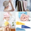 Serviette 1pc mignon cheveux secs femmes microfibre doux bonnet de douche tête enveloppement absorbant rapide dames serviettes Kawaii