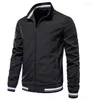 Herrjackor Autumn 2023 Stand-up Collar Casual Jacket Fashion Matching