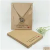 Other 10X8Cm Handmade With Love Packing Card Necklace Display Print Thank You Paper 100Pcs Add100 Plastic Bag Drop Delivery Jewelry Othka