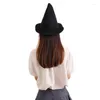 Berets Women Halloween Witch Hat Men Soft Plush Wizard Carnival Holiday Party Scena Performance Kostum