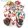 Kostium motywu horror halloween neonowa maska ​​klaun maska ​​cosplay impreza come hals mask maske masquerade imprezy maski glow w Darkl231008