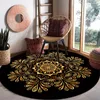 Carpets Retro Round Carpet Chinese Pattern Bedroom Carpet Living Room Tea Table Carpet 3D Art Floor Mat Hanging Basket Foot Mat 231006