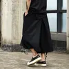 Men's Pants 2023 Men Yamamoto Style Linen Contracted Japanese Leg Drawstring Design Loose Casual Knickerbockers