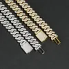 925 Sterling Silver Hip Hop Jewelry Pass Diamond Tester 10mm Iced Out Cuban Link Chain