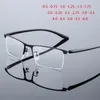 Solglasögon Semi -Rimless Business Metal -glasögon Pochromic -linser och anti -UV -beläggning för män Square Recept 0 -0,5 -0,75 till -6