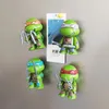 Fridge Magnets 4Pcs Cartoon turtle Resin Cute Fridge Magnetic Sticker Car Ornaments Decorations Toys Ornament Accessories Refrigerator Magnet 231007