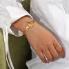 Bangle Trendy Vlinder Armbanden Voor Vrouwen Luxe Stijl Goud Kleur Verstelbare Rvs Mode-sieraden Vrienden Gift