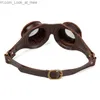 Masques de fête Drôle Steam Punks Lunettes En Cuir Steampunk Accessoires Homme Halloween Cosplay Lunettes Adulte Party Gentleman Prop Lunettes Q231009