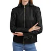 Women's Jackets Solid Color Velvet Hooded Long Sleeve Leather Short Jacket Warm Casual House Market Women Fall