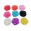 Fiori decorativi 10/20PCS 45mm AB Glitter Rose Fiore Flatback Cabochon in resina con retro piatto Scrapbooking Cassa del telefono Decor Gioielli fai da te Capelli