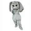 2024 Grey Cute Rabbit Easter Mascot Costume High Quality Cartoon theme character Carnival Adults Size Christmas Birthday Party Fancy Outfit