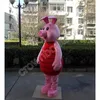 2024 trajes de mascote de porco rosa