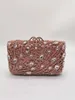 Kvällspåsar Green Rose Gold Color Diamond Party Clutch Purse Crystal Gemstone Women Clutches Female Handbag Wedding 231006