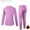 Active Sets 2020 Winter Warm Fleece 2Pcs Sport Suit Women Gym Fitness Quick Dry Stretch Yoga Running Set Sportswear Workout Tracksuit CustomL231007