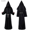 Tema traje halloween medieval cristão frade sacerdote vestes bruxa feiticeiro capa festa morte fantasma vampiro diabo cosplay comesl231007