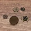 12mm 10mm 8mm inre storlek Koppar silverörhängen tomma inställning Bezel tom cabochon ring bas för DIY -ring 100 st parti K05122250Q